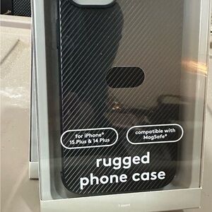 Rugged Black Phone Case for iPhone 15 Plus & 14 Plus Set of 3